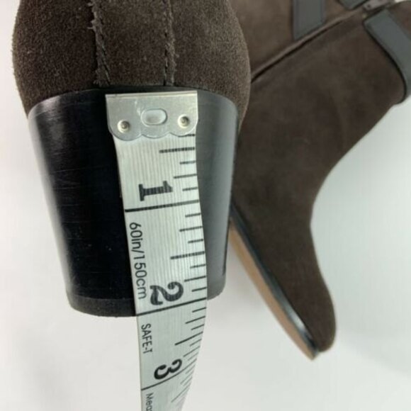 Coach Suede Bootie Harness Block Heel Signature Coach Lock Detail 8.5 - Picture 8 of 12